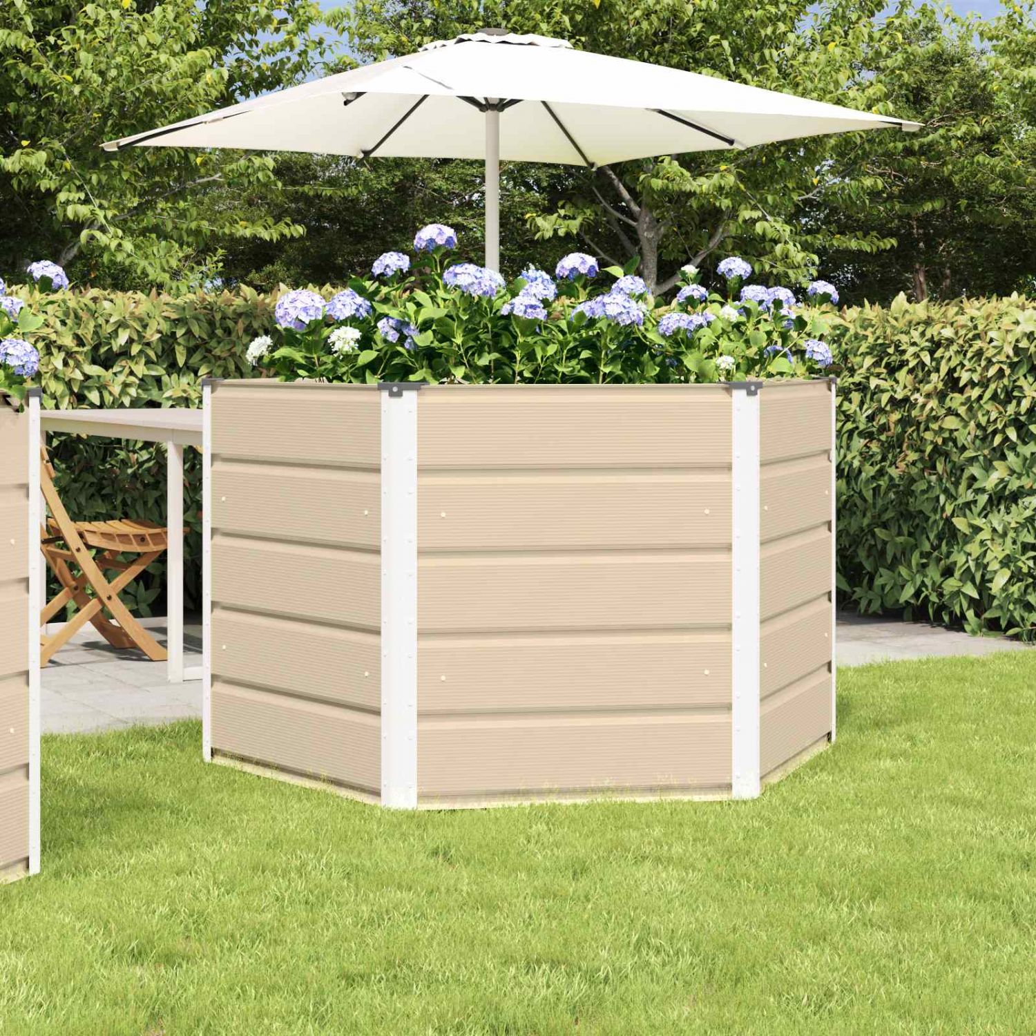 Taimekast Ebarealne 129 x 129 x 75 cm Teras