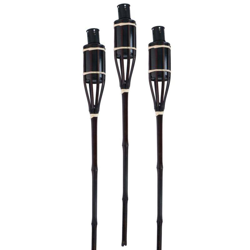 BAMBOO TORCH 60 CM 3 PCS BLACK