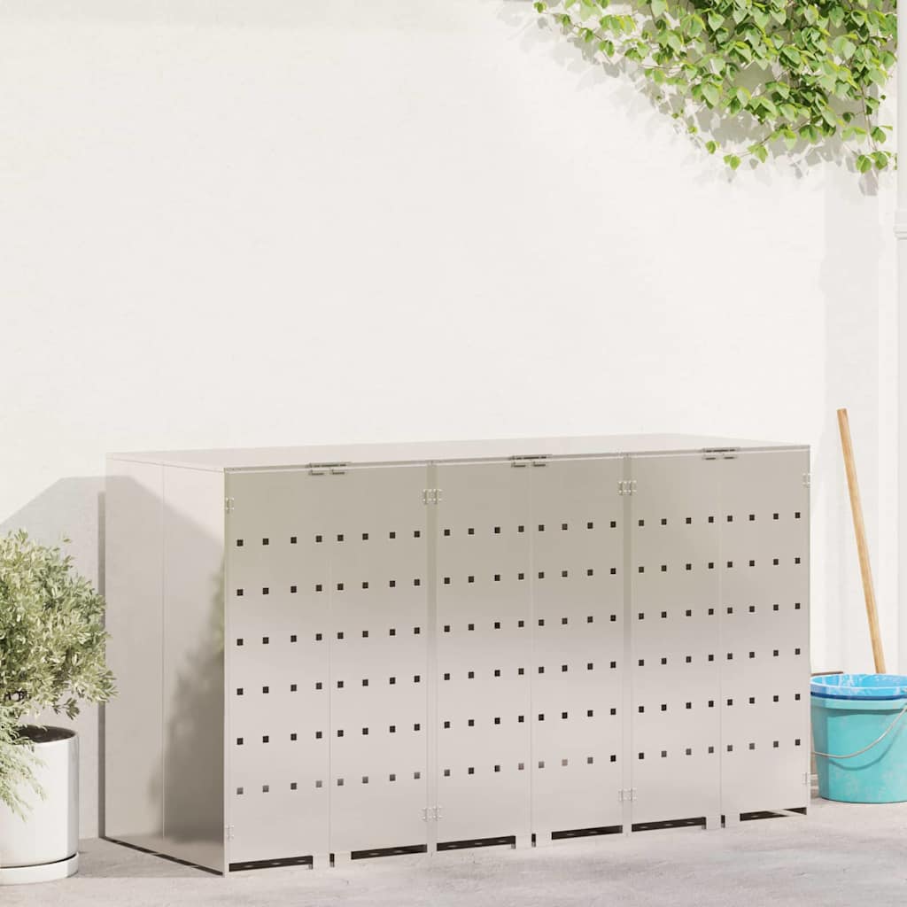 Ratta prügikasti hoidmine 3 prügikasti jaoks Hõbedane