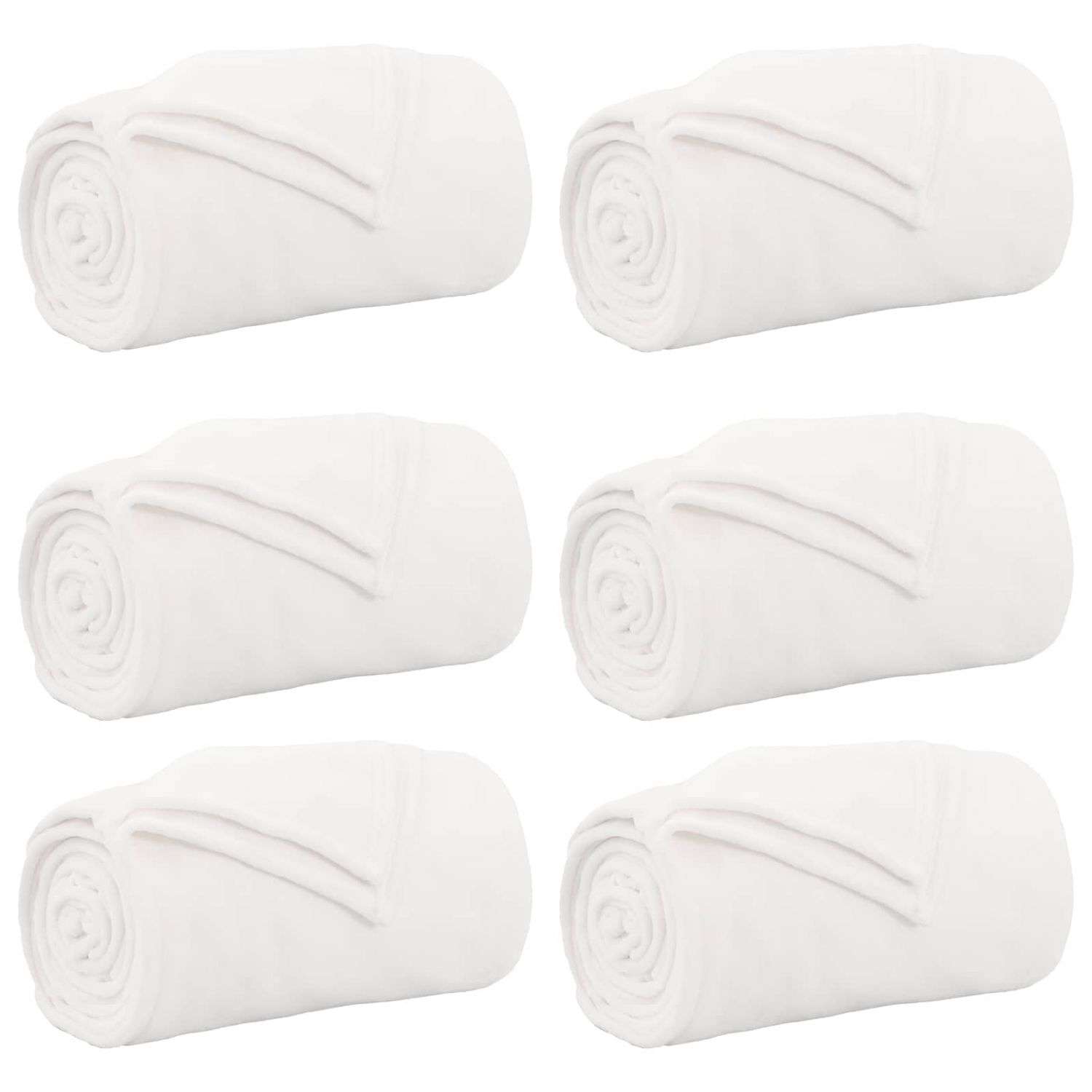 Viskab tekid 6 pcs Valge 220 x 240 cm Fliis