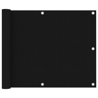 Балконный экран, черный, 75 x 600 см, ткань Оксфорд