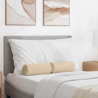 Padjad 2 pcs cream Ø 15 x 40 cm Mikrofiber kangas