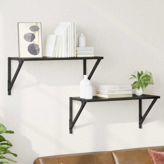 Seinakarbid 2 pcs Must tamm 60 x 25 x 25,5 cm Tehispuit