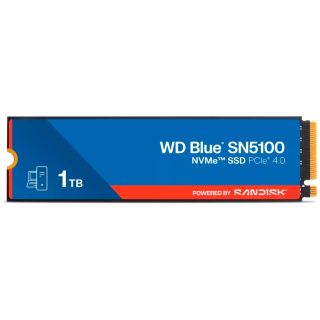 SSD WD Blue SN5100 1TB M.2 2280 PCIe Gen4 x4 NVMe QLC 3D, Read/Write: 7100/6700 MBps, IOPS 1000K/1300K, TBW: 600