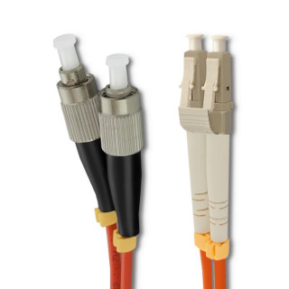 Qoltec Patchcord fiber optic LC/UPC - FC/UPC | Multimode | 50/125 | OM2 | Duplex | 3m