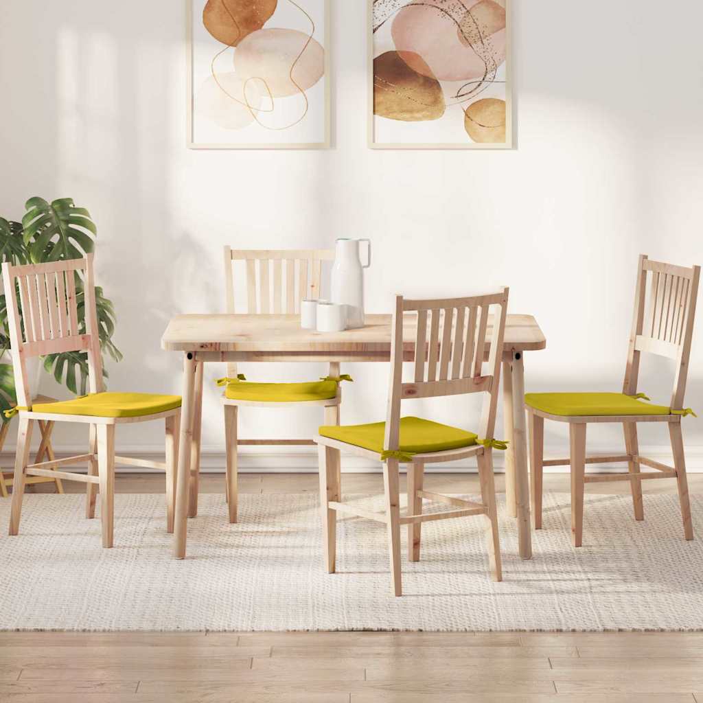 Istumispatjad 4 pcs Kollane 40 x 40 x 3 cm Samet