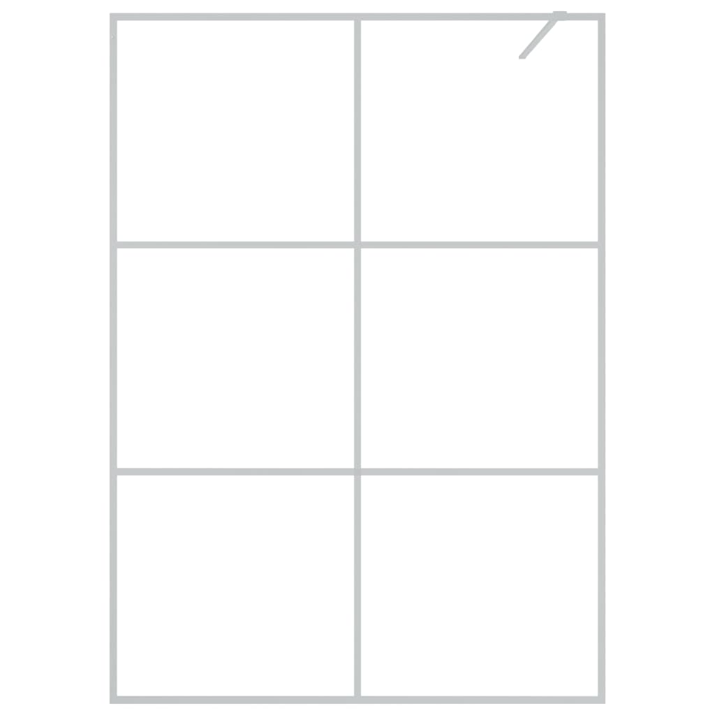 Душевая стенка, серебристая, 140 x 195 см, прозрачное ESG-стекло