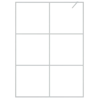 dušinurga sein, hõbedane, 140 x 195 cm, läbipaistev ESG-klaas