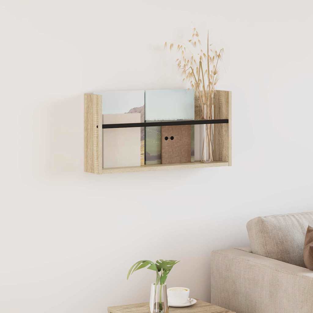 Ajakirja riiul riiuliga Sonoma tamm 60 x 12 x 30 cm Tehispuit