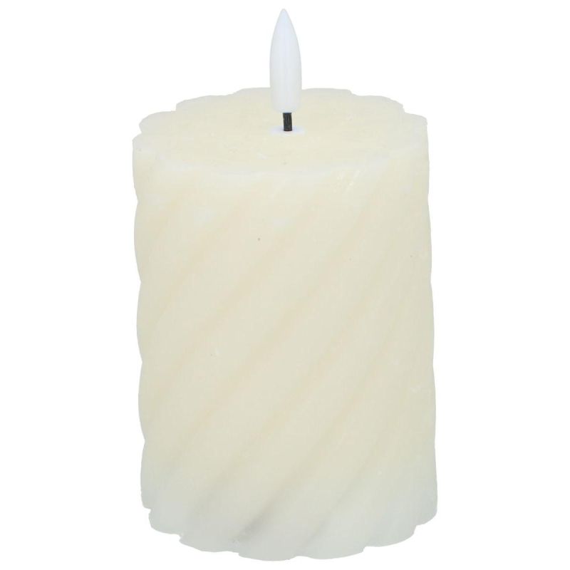 DECORATIVE CANDLE 75x100MM LED WAX CREME