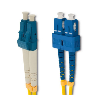 Qoltec Patchcord fiber optic SC/UPC - LC/UPC | Singlemode | 9/125 | G652D | Duplex | 1m