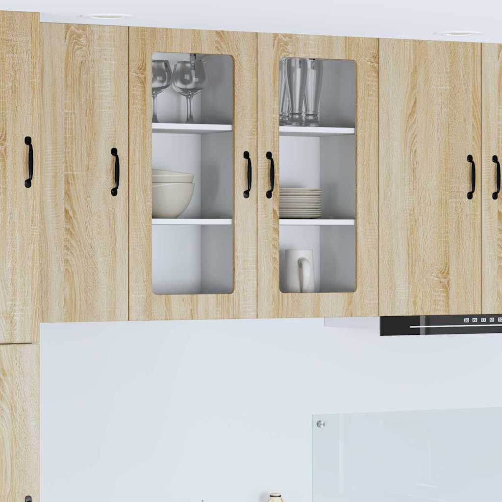 Seinakapp kööki 2 pcs Sonoma tamm 40 x 31 x 80 cm Tehispuit