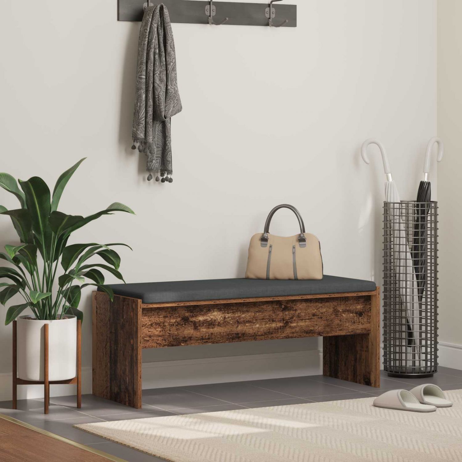 Hallipink padjaga Vana puit 100 x 38 x 46 cm