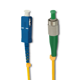 Qoltec Patchcord fiber optic FC/APC - SC/UPC | Singlemode | 9/125 | G652D | Simplex | 15m