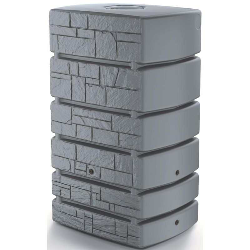 RAINWATER TANK TOWER STONE 350L SMOOTH GRAY