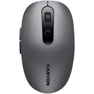 CANYON MW-9, 2 in 1 Wireless optical mouse with 6 buttons, DPI 800/1000/1200/1500, 2 mode(BT/ 2.4GHz), Battery AA*1pcs, Grey, 65.4*112.25*32.3mm, 0.092kg
