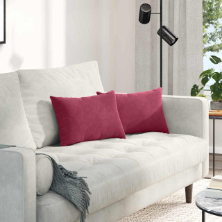 Diivanipadjad 2 pcs Veinipunane 50 x 30 cm Korter kangas