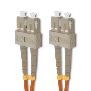 Qoltec Patchcord fiber optic SC/UPC - SC/UPC | Multimode | 50/125 | OM2 | Duplex | 1m