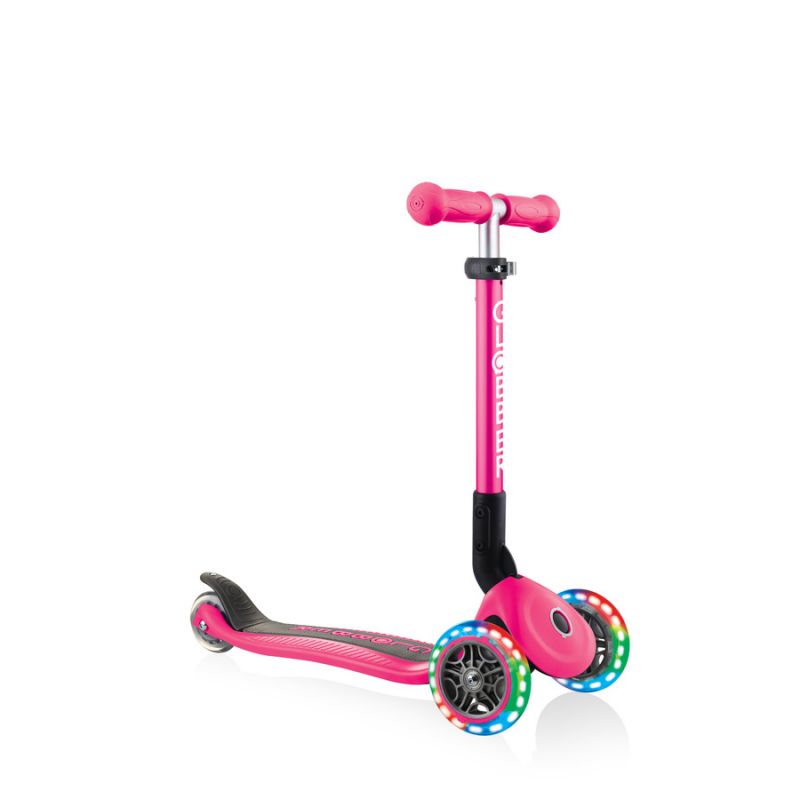 Globber Foldable Lights Fuchsia Jr 437-110 3-Wheel Scooter