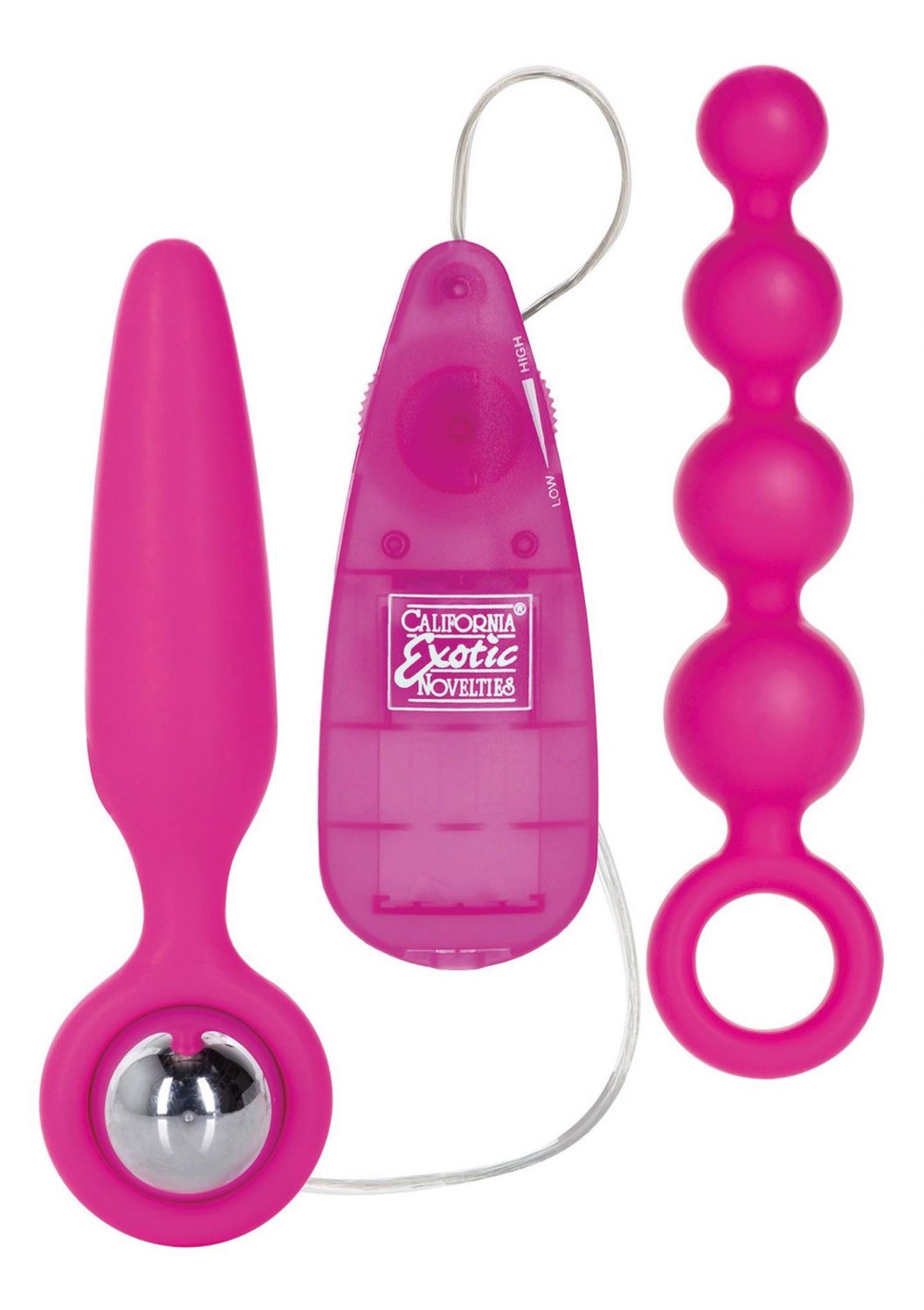 Анальный плаг Booty Call Booty Vibro Kit Pink