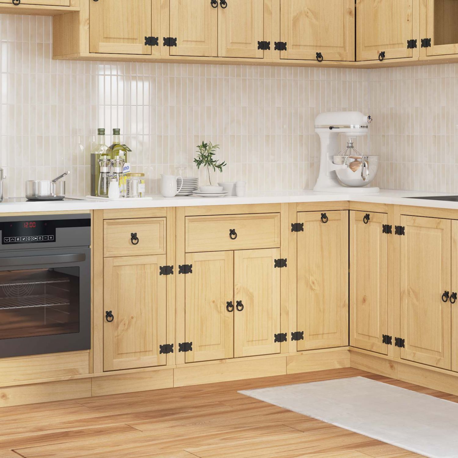 Kapp sahtliga riiuliga Kallis 60 x 46 x 81,5 cm Tahke mänd