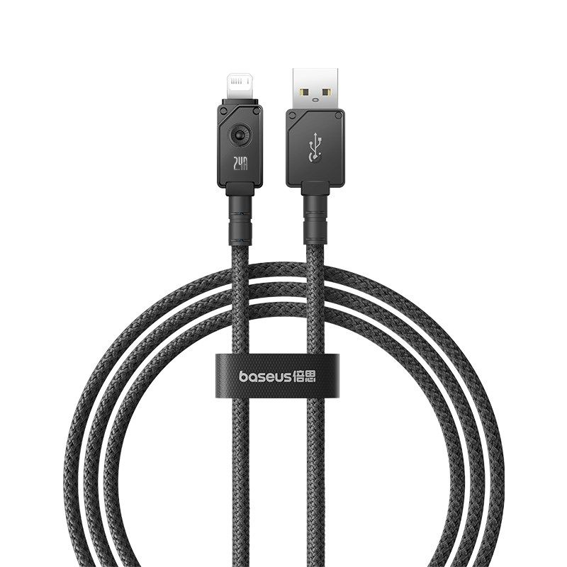 Baseus Unbreakable USB-IP cable 2.4A 1m (black)