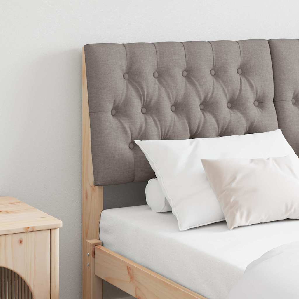 Polsterdatud voodiots Pruunikashall 140 cm Tahke mänd