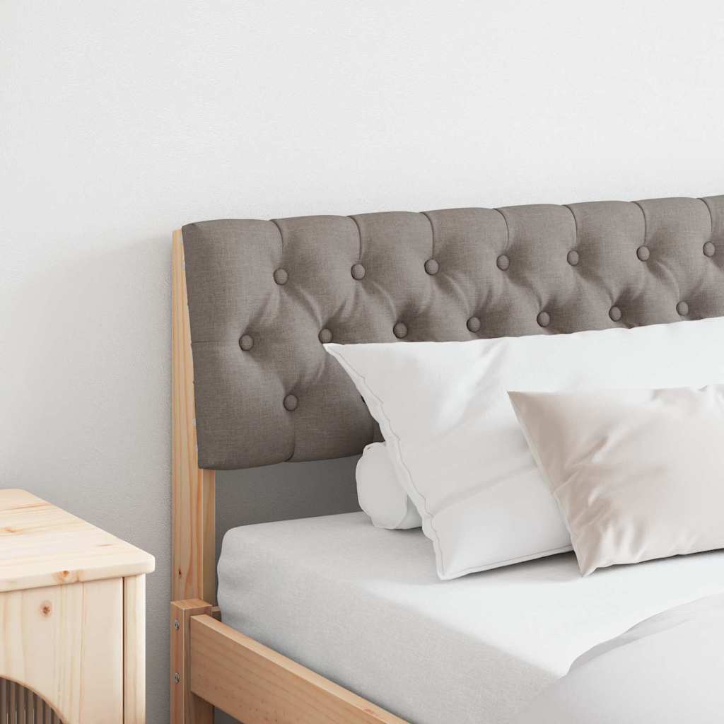 Polsterdatud voodiots Pruunikashall 180 cm Tahke mänd