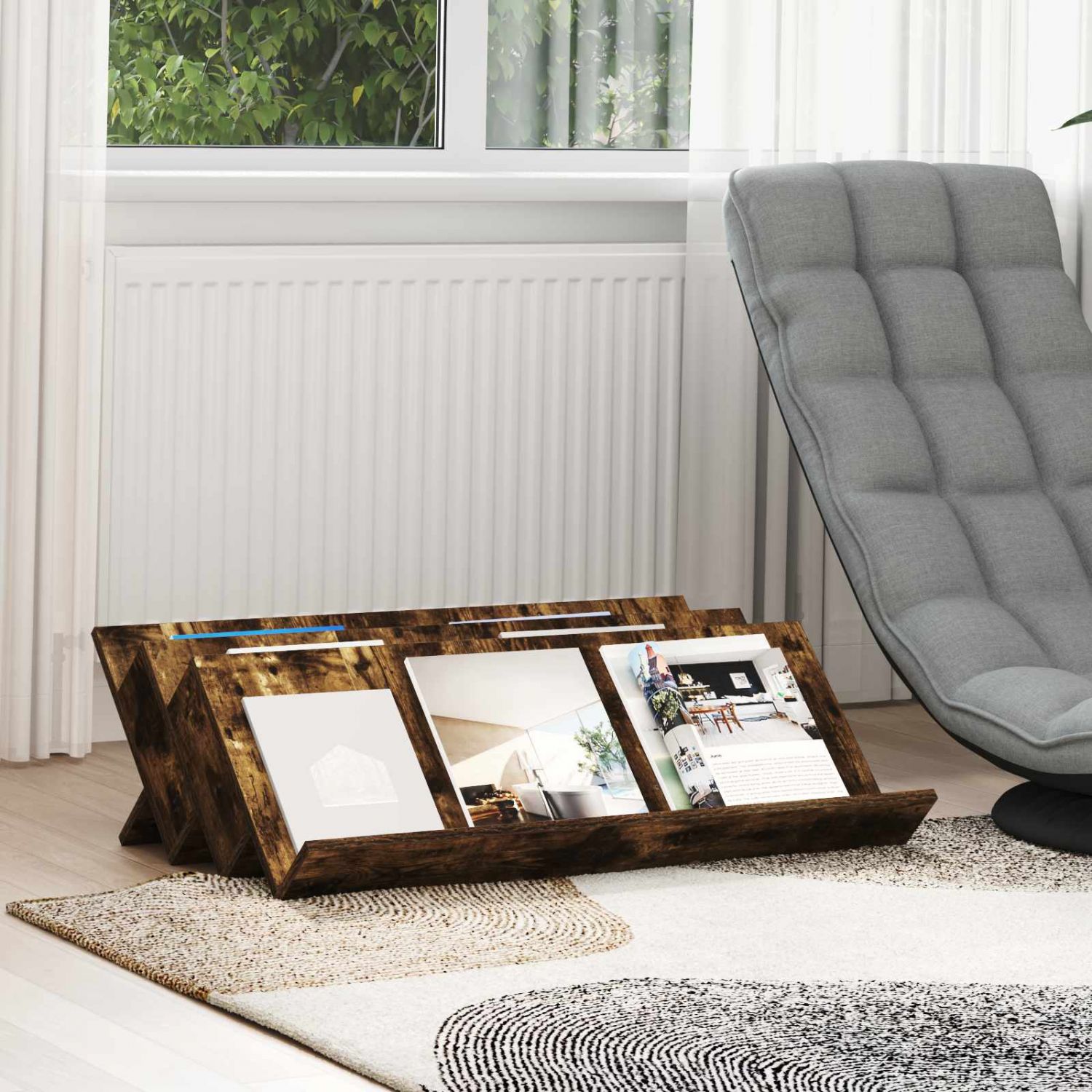 Kõrvalkapp Suitsetatud tamm 90 x 57,5 x 42 cm Tehispuit