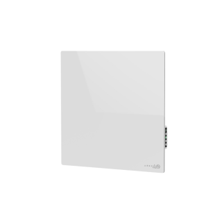 AENO Premium Eco Smart Quadro Wall Heater, 500W, 50x50 cm., Tempered glass, Infrared+convection heating type, LED display Plug type: Europe (E/F type), WHITE, Made in Poland