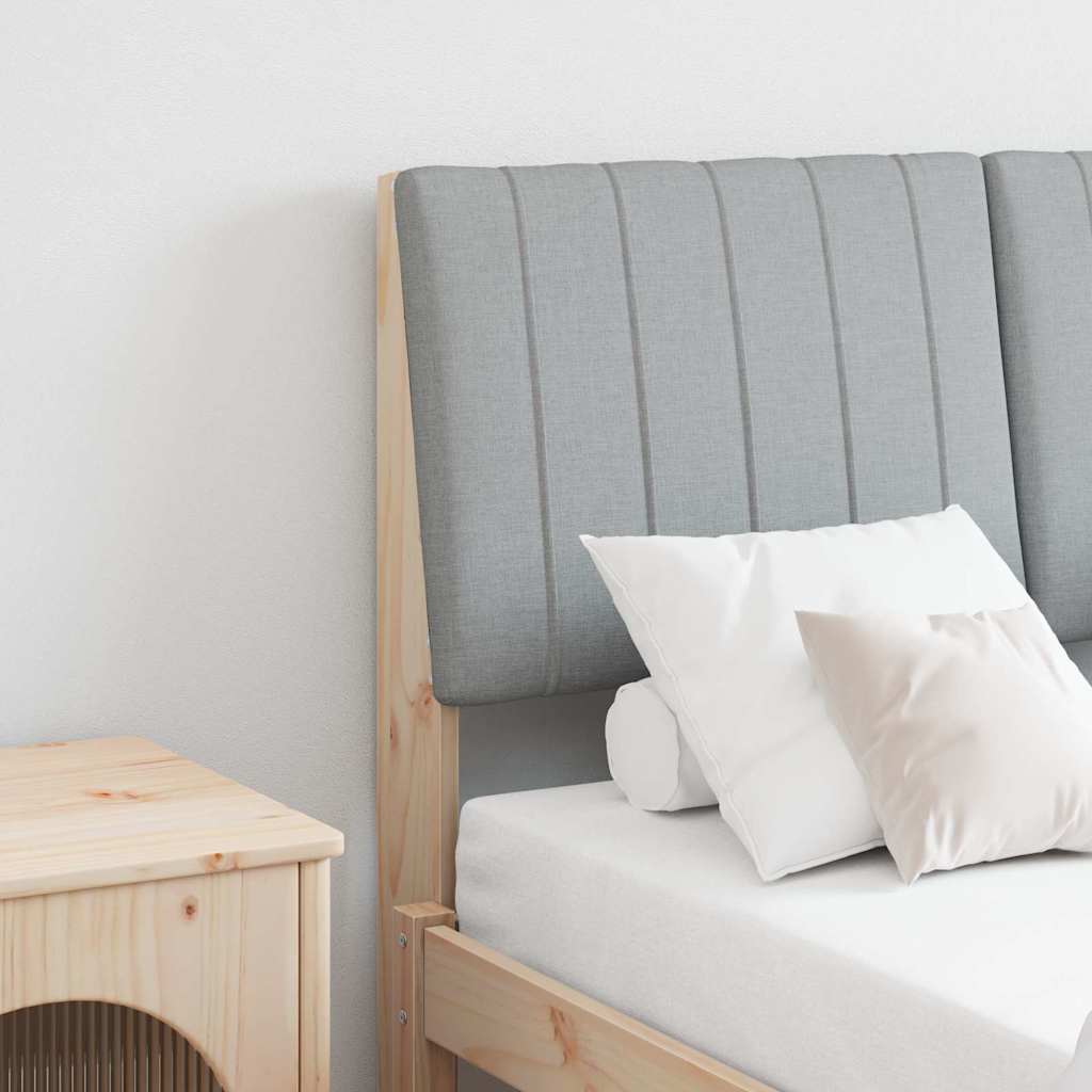 Polsterdatud voodiots Helehall 120 cm Tahke mänd