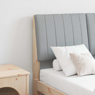 Polsterdatud voodiots Helehall 120 cm Tahke mänd