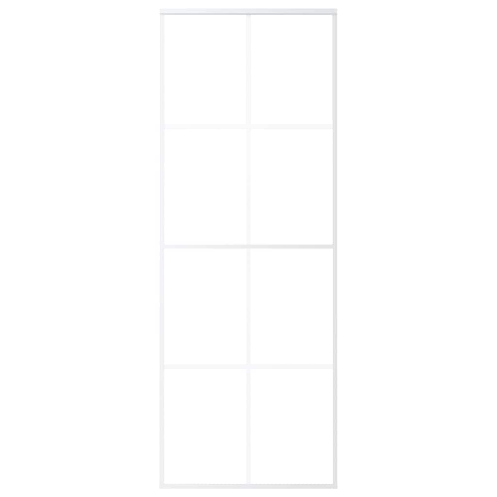 liuguks, ESG-klaas ja alumiinium, 76 x 205 cm, valge