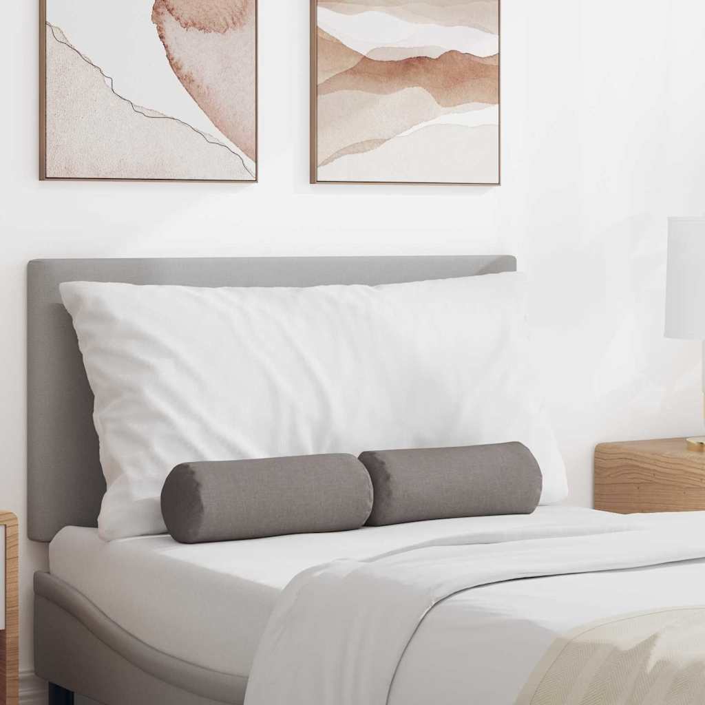 Padjad 2 pcs Pruunikashall Ø 15 x 40 cm kangas