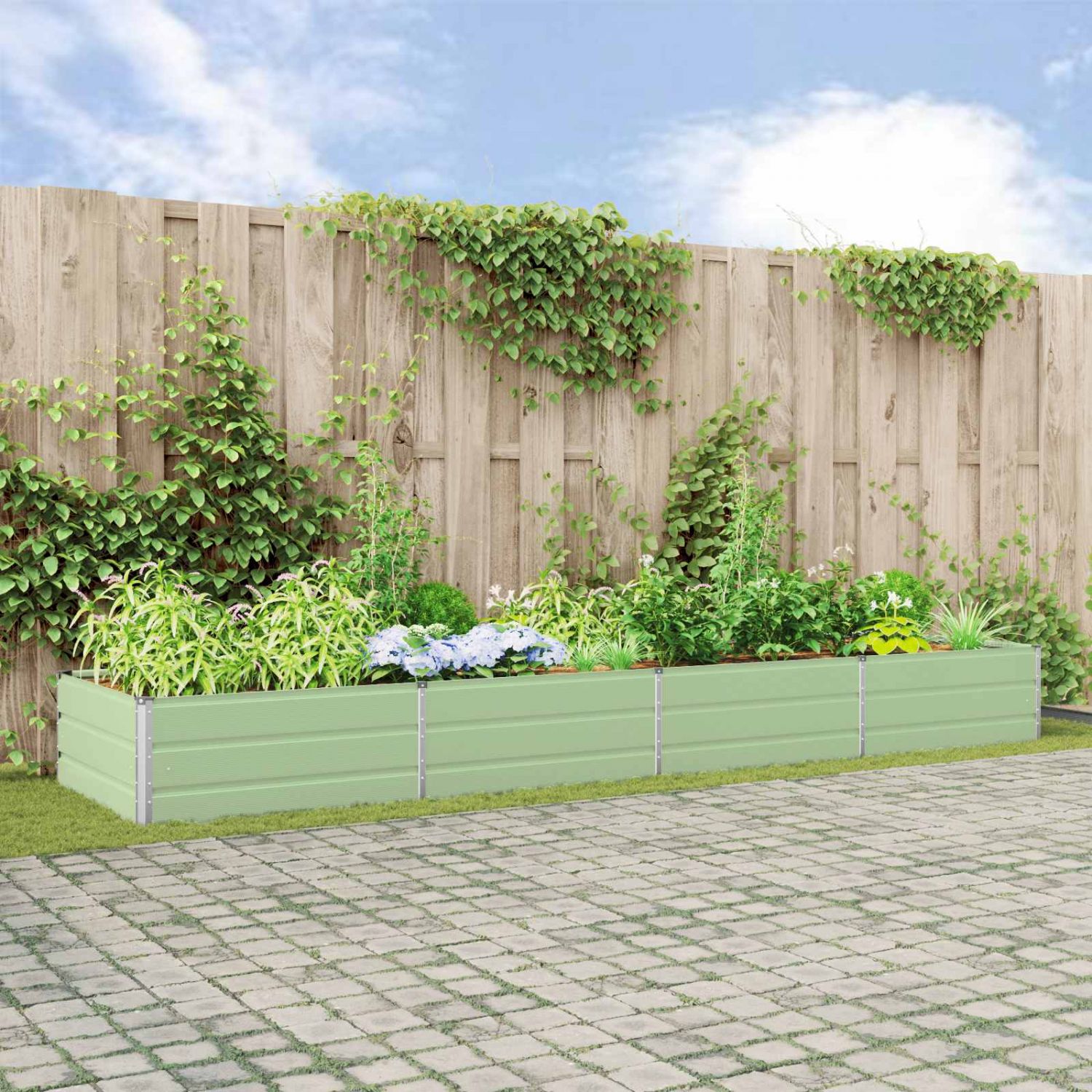 Taimekast Pastellroheline 195 x 100 x 45 cm Tsinkteras