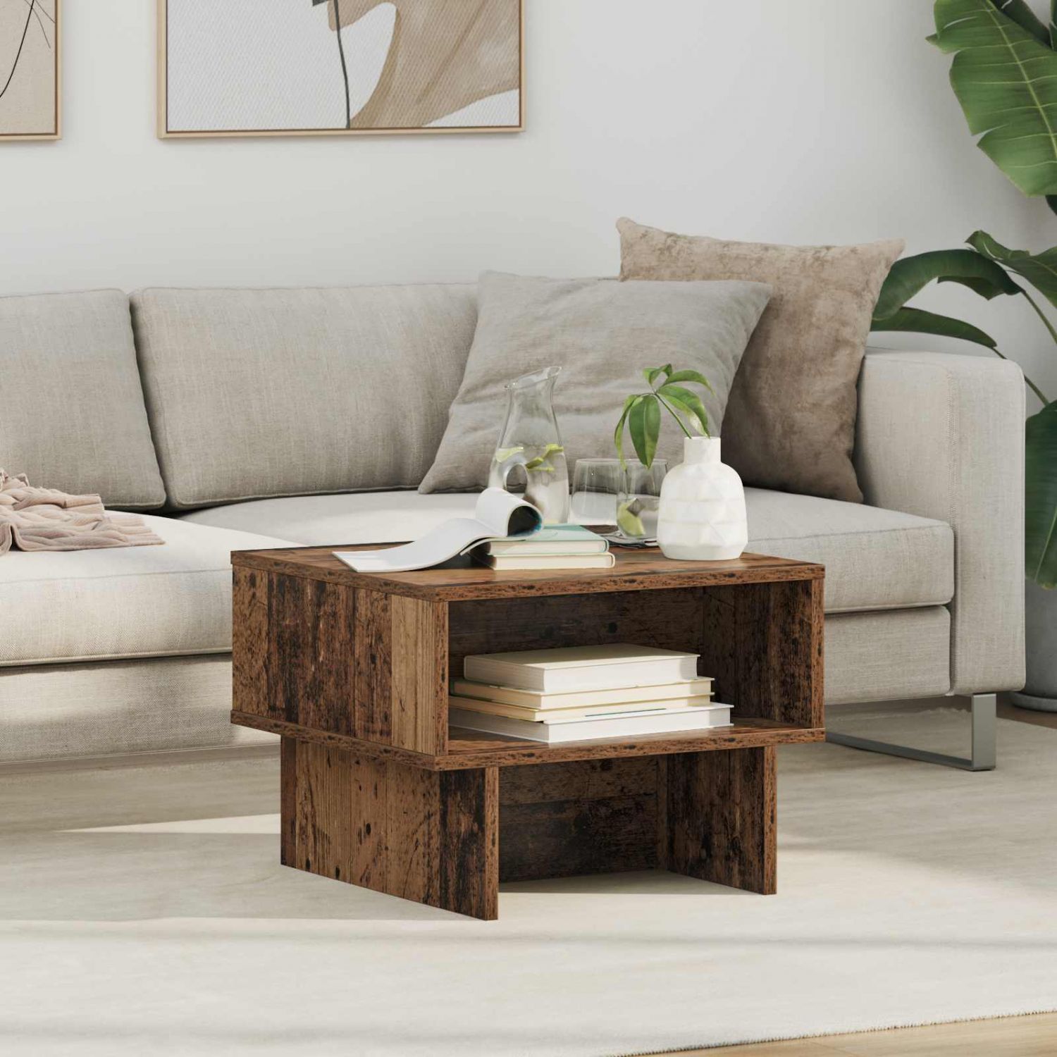 Kohvilaud Vana puit 48 x 46 x 35 cm Tehispuit