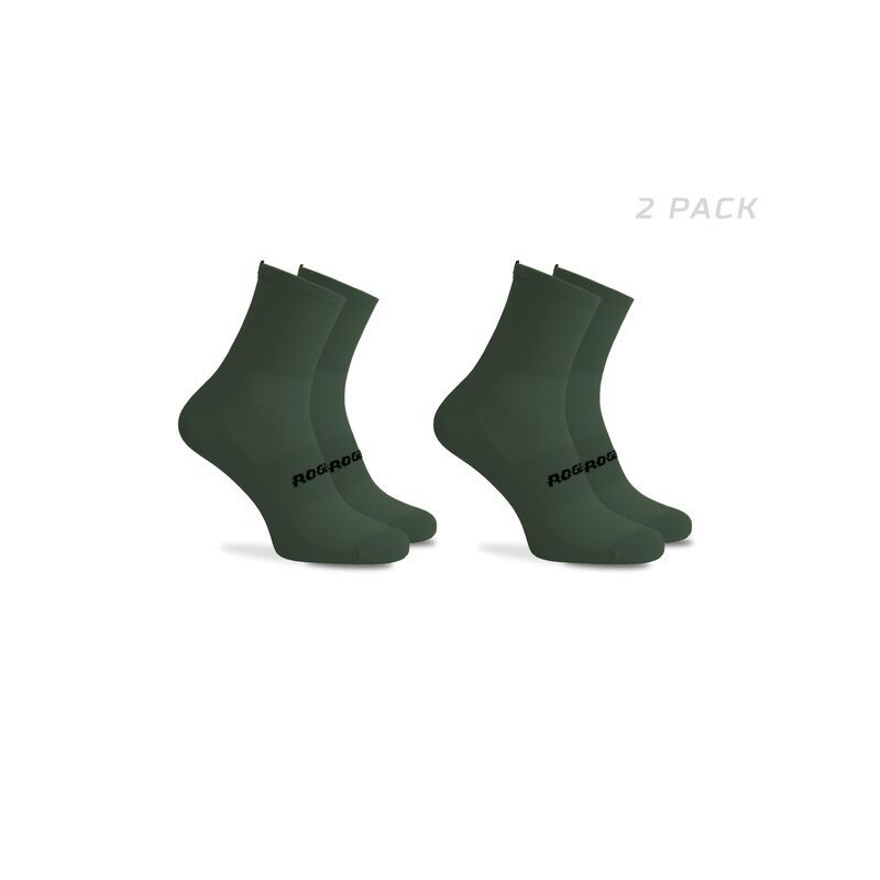 Rogelli ESSENTIAL socks green 2pack 36-39