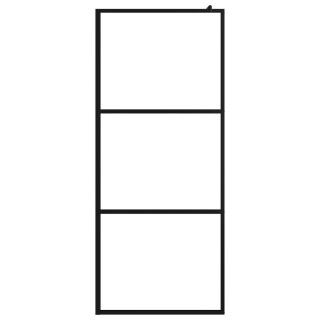Душевая стенка, прозрачное закаленное стекло ESG, черная, 90 x 195 см