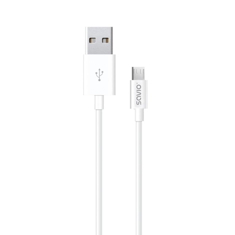 SAVIO CL-124 cable (Micro USB - USB 2.0 type A; 2m; white)