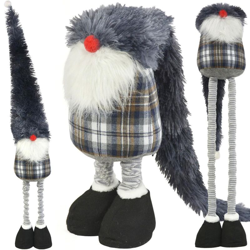 DECORATIVE GNOME ON TELESCOPES 38-88CM GRAY