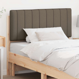 Polsterdatud voodiots peaga Pruun ja taupe 100 cm Tahke mänd