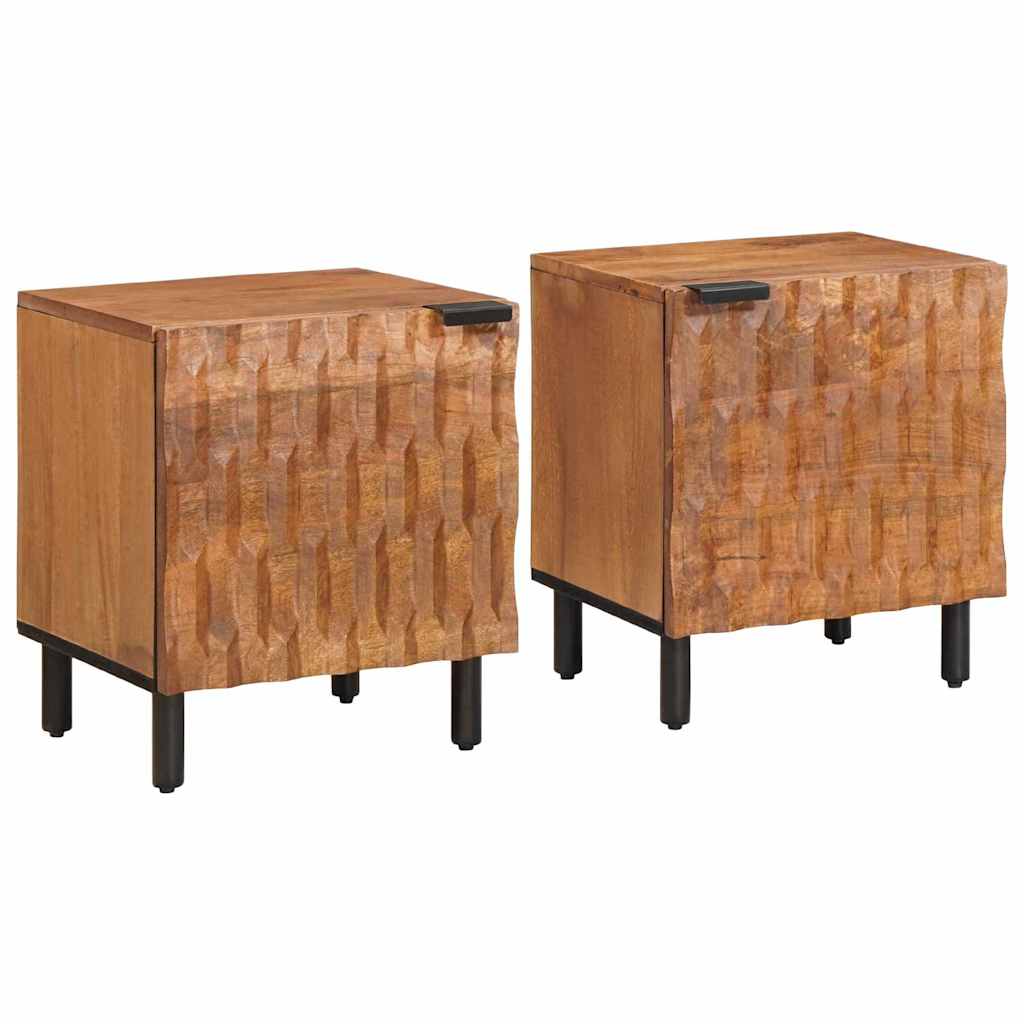 Öölambi kapp 2 pcs Pruun 40 x 33,5 x 46 cm Tugev mango puu