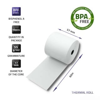 Qoltec Thermal transfer labels 57 x 60 | 10 labels | BPA free