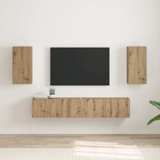TV Seina Kapp 2 pcs Artisani tamme 30 x 31 x 60 cm Tehispuit