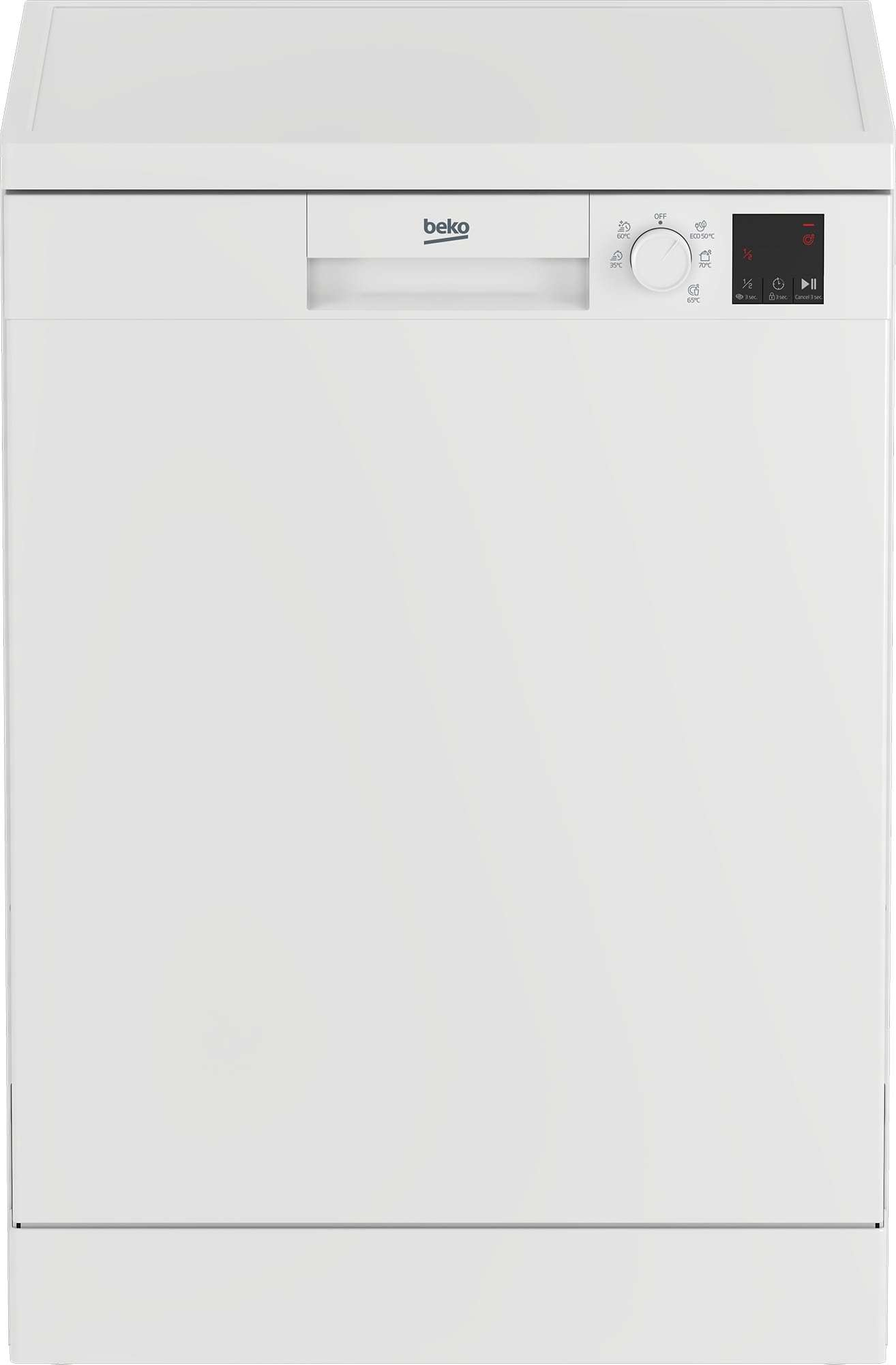 BEKO Freestanding Dishwasher DVN05320W, Energy class E, Width 60 cm, White