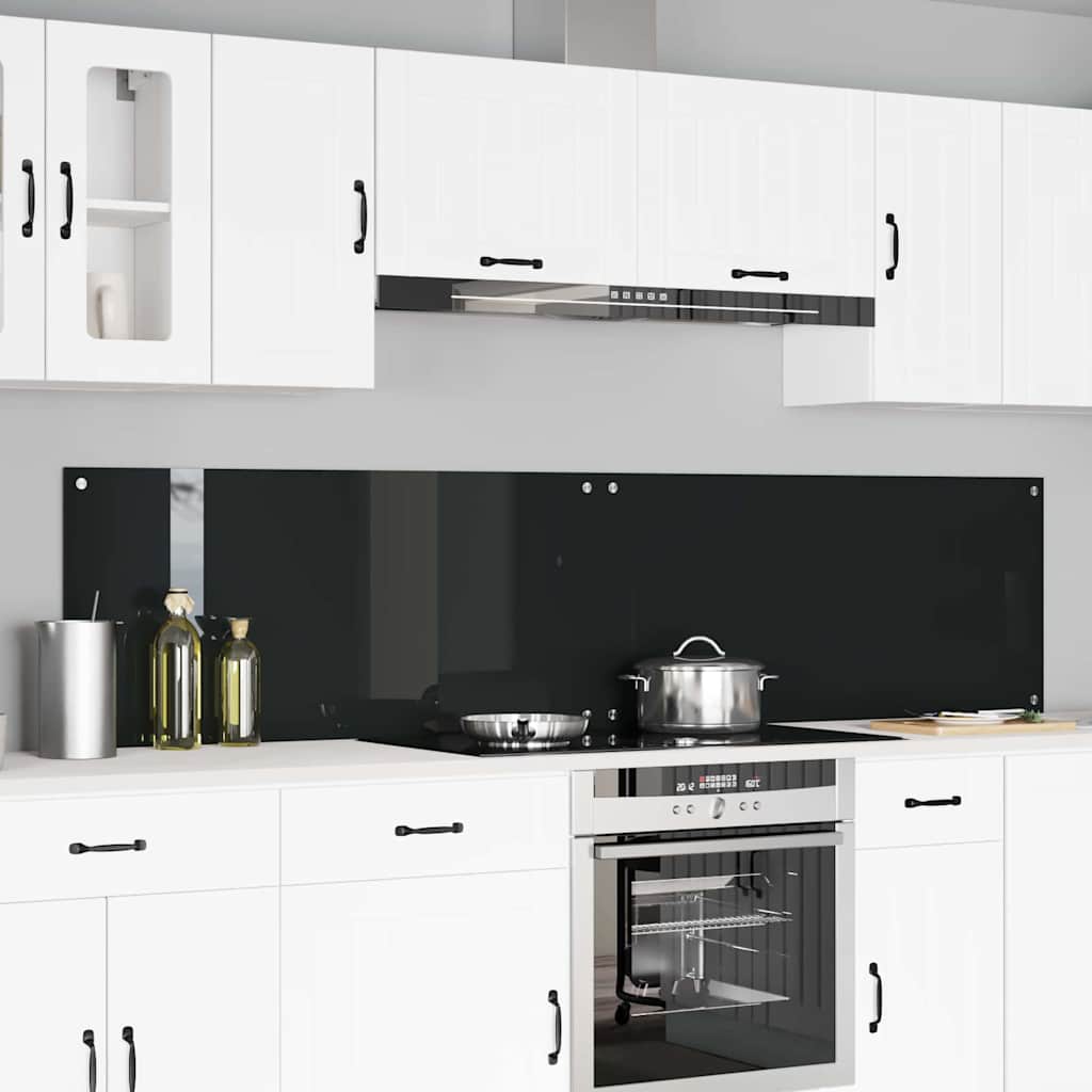 Kögi Splashback 2 pcs Must 110 x 50 cm karastatud klaas