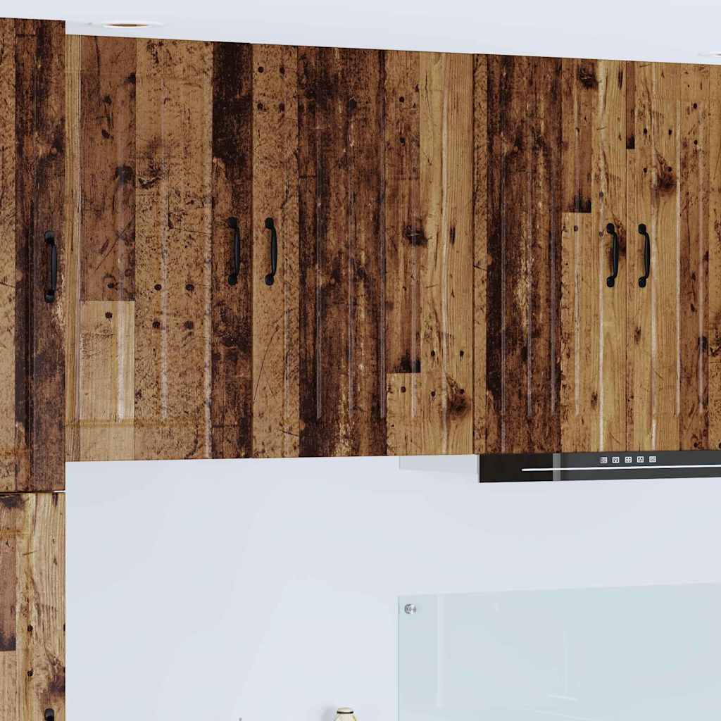 Seinakapp kööki riiuliga Vana puit 50 x 31 x 80 cm Tehispuit