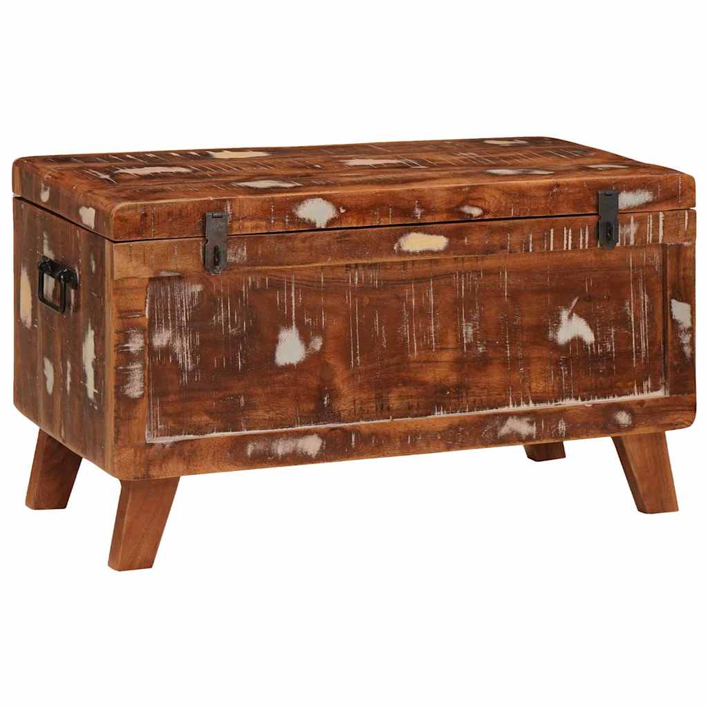 Salvestuskarp ladustamisega 70 x 35 x 40 cm taastatud puit