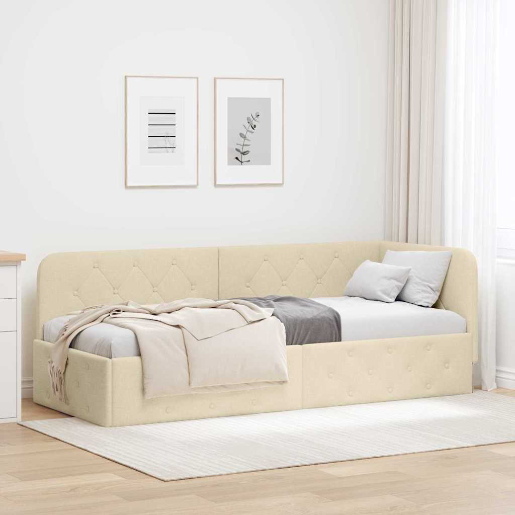 Nurgavoodi raam peaga cream 80 x 200 cm kangas