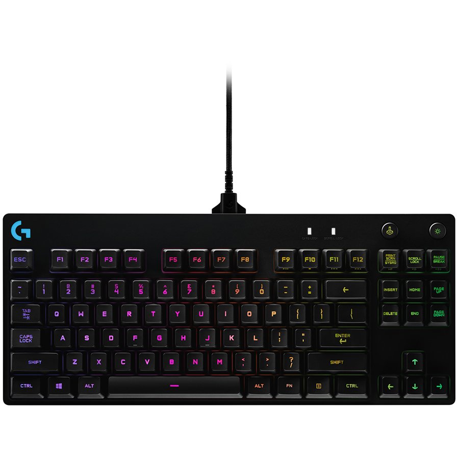 LOGITECH G PRO TKL Проводная механическая игровая клавиатура - ЧЕРНАЯ - NORDIC - USB - ЩЕЛКАЮЩАЯ